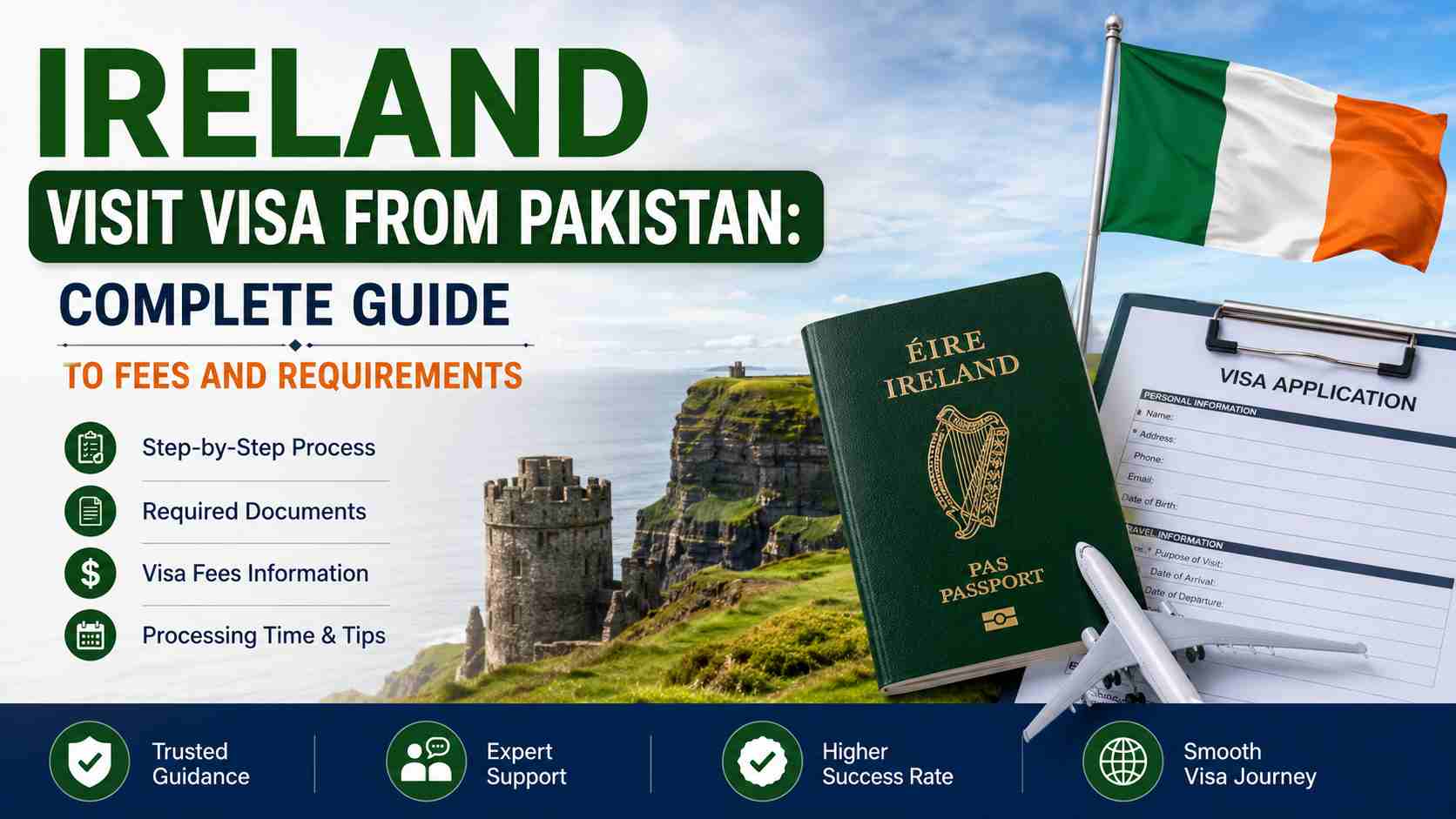 Irel⁠and‌ Visit Visa from Pakistan: Complete‌ Guid‍e⁠ to F​ees and R‌e‌quirem‍ents​
