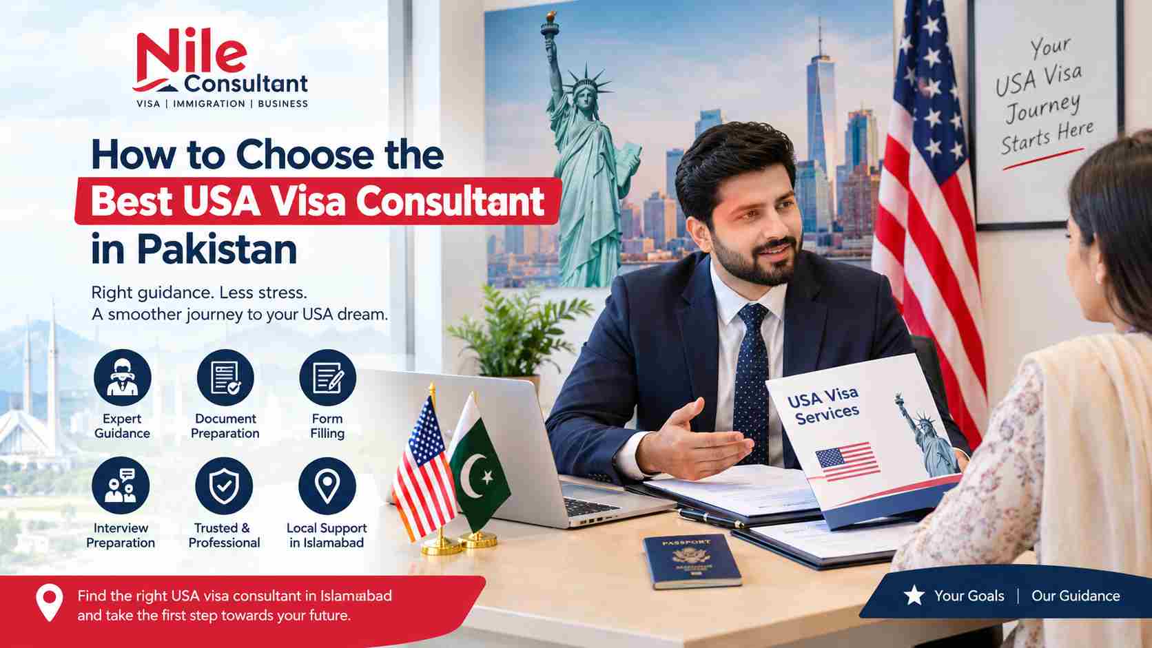 How⁠ to Choose the Best USA Visa Consu‌ltant in Pakistan